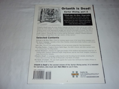 Orlant is Dead Sartar Rising Vol 2 ISS1402 - Hero Wars RPG - Issaries Inc 2002