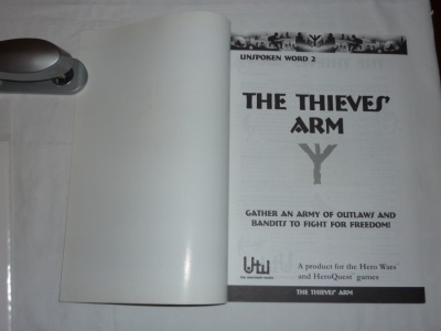 Thieves Arm - Hero Wars HeroQuest Supplement Role-Playing RPG Unspoken Word 2002