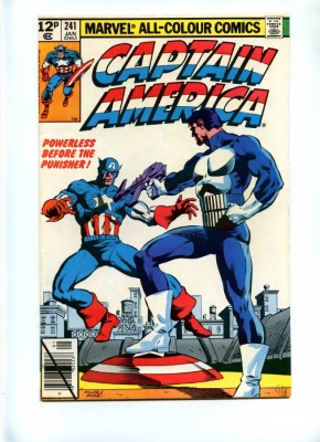 Captain America #241 - Marvel 1980 - Pence - 1st Battle Vs Punisher