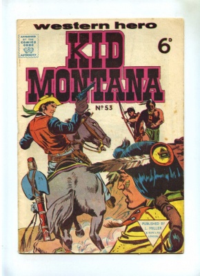 Kid Montana Western Hero #53 - L Miller 1950's - VG - Pence