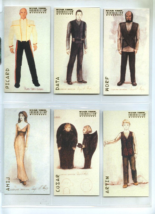 Star Trek Insurrection Wardrobe 9 Card Set The Next Generation