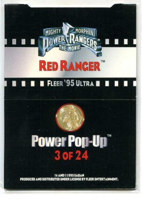 Mighty Morphin Power Rangers the Movie - 3 of 24 - Fleer 1995 - Power Pop-UP - Red Ranger