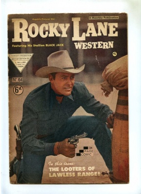 Rocky Lane Western #64 - L Miller 1951 - GD+ - Pence