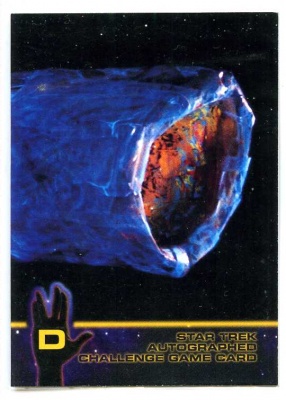 Star Trek Autographed Challenge Game Card - Card D - Fleer Skybox 1998