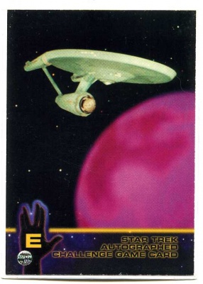Star Trek Autographed Challenge Game Card - Card E - Fleer Skybox 1998