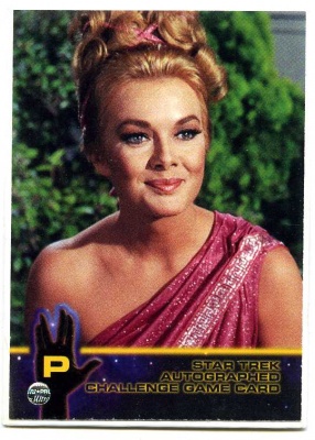 Star Trek Autographed Challenge Game Card - Card P - Fleer Skybox 1998