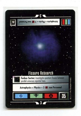 Star Trek CCG Alternate Universe - Paramount 1995 - Fissure Research - Missions - Rare - BB
