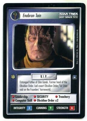 Star Trek CCG Deep Space Nine - Decipher 1998 - Enabran Tain - Personnel Cardassian - Rare - BB