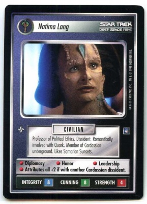 Star Trek CCG Deep Space Nine - Decipher 1998 - Natima Lang - Personnel Cardassian - Rare - BB