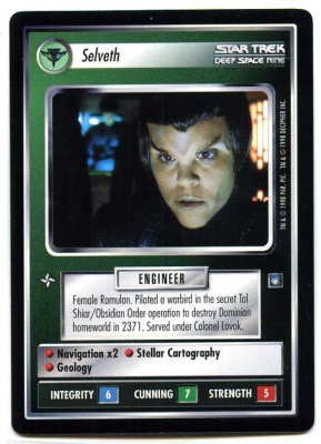 Star Trek CCG Deep Space Nine - Decipher 1998 - Selveth - Personnel Romulan - Rare - BB