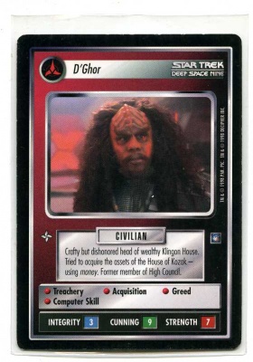 Star Trek CCG Deep Space Nine - Decipher 1998 - DGhor - Personnel: Klingon - Rare - BB