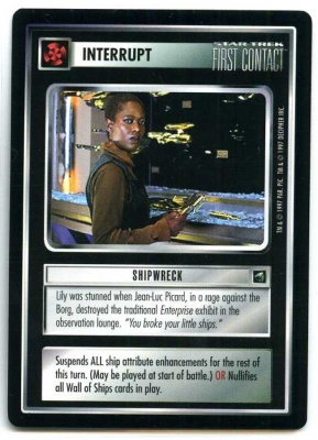 Star Trek CCG First Contact - Decipher 1997 - Shipwreck - Interrupts - Rare - BB
