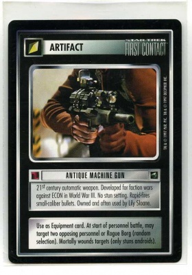 Star Trek CCG First Contact - Decipher 1997 - Antique Machine Gun - Artifact - Rare - BB
