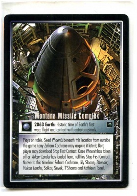 Star Trek CCG First Contact - Decipher 1997 - Montana Missile Complex - Time Locations - Rare - BB