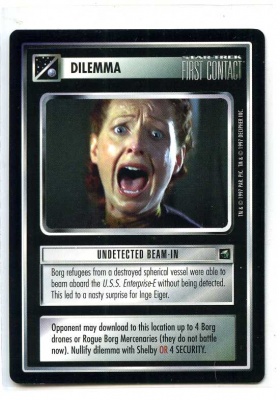 Star Trek CCG First Contact - Decipher 1997 - Undetected Beam-In - Dilemmas - Rare - BB
