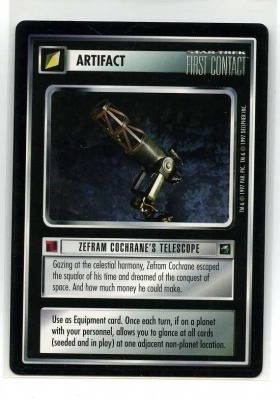 Star Trek CCG First Contact - Decipher 1997 - Zefram Cochranes Telescope - Artifact - Rare - BB