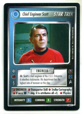 Star Trek CCG Mirror Mirror - Decipher 2000 - MT - Chief Engineer Scott - Personnel - Rare - BB