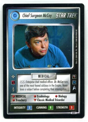 Star Trek CCG Mirror Mirror - Decipher 2000 - MT - Chief Surgeon McCoy - Personnel - Rare - BB