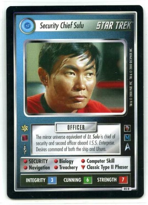 Star Trek CCG Mirror Mirror - Decipher 2000 - MT - Security Chief Sulu - Personnel - Rare - BB