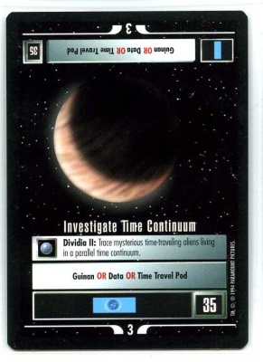 Star Trek CCG Premiere - NM-MT - Investigate Time Continuum - Mission - Rare - BB