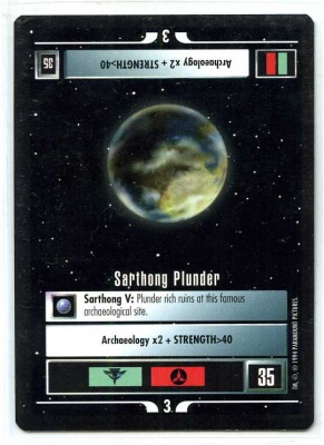 Star Trek CCG Premiere - MT - Sarthong Plunder - Mission - Rare - BB