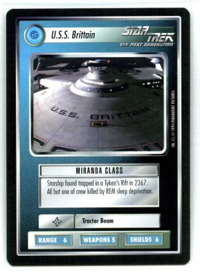 Star Trek CCG Premiere - MT - U.S.S. Brittain - Ship - Rare - BB