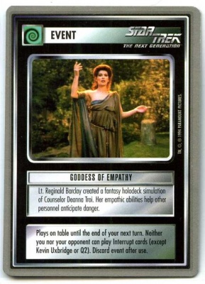 Star Trek CCG Premiere - Paramount 1994 - Goddess of Empathy - Event - Rare - SB