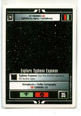 Star Trek CCG Premiere - Paramount 1994 - Explore Typhone Expanse - Missions - Rare - WB