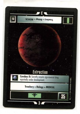 Star Trek CCG Premiere - Paramount 1994 - Extraction - Missions - Rare - BB