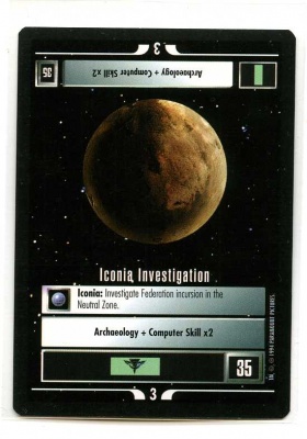 Star Trek CCG Premiere - Paramount 1994 - Iconia Investigation - Missions - Rare - BB