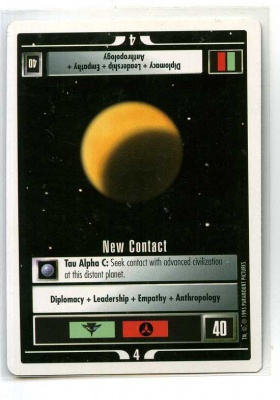 Star Trek CCG Premiere - Paramount 1995 - New Contact - Missions - Rare - WB