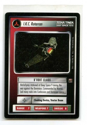 Star Trek CCG The Dominion - Decipher 1998 - I.K.C. Rotarran - Ships: Klingon - Rare - BB