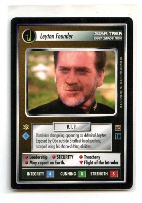 Star Trek CCG The Dominion - Decipher 1998 - Leyton Founder - Personnel: Dominion - Rare - BB