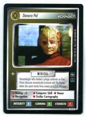 Star Trek CCG Voyager - Decipher 2001 - MT - Danara Pel - Personnel - Rare - BB