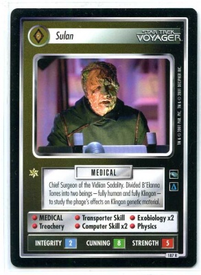 Star Trek CCG Voyager - Decipher 2001 - MT - Sulan - Personnel - Rare - BB