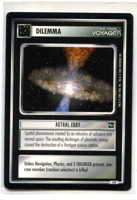 Star Trek CCG Voyager - Decipher 2001 - Astral Eddy - Dilemmas - Rare - BB