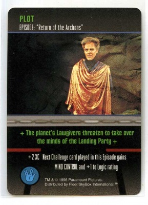 Star Trek TCG - Paramount 1996 - ''Return of the Archons'' - Plot - Rare