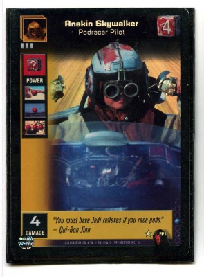 Star Wars Young Jedi CCG Fall Promotional Foils - Decipher 1999 - Anakin Skywalker - Podracer Pilot - Premium