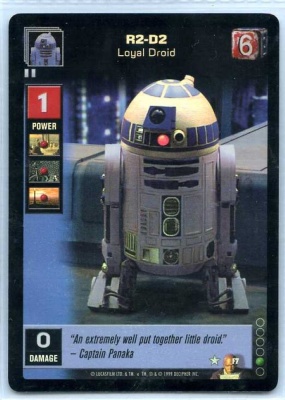 Star Wars Young Jedi CCG Jedi Council Foil - Decipher 1999 - NM-MT to MT - F7 - R2-D2 Loyal Droid - Very Rare