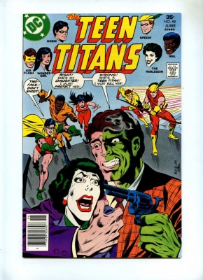 Teen Titans 48 - DC 1977 - NM- - Intro Bumblebee - Jokers Daughter Becomes Harlequin - Two-Face