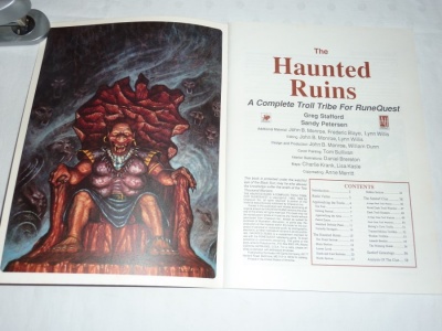 Haunted Ruins Supplement - Troll Tribe Runequest RPG Glorantha Avalon Hill 1989
