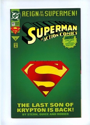 Action Comics 687 - DC 1993 - VFN - Superman - Die-Cut Cover + Poster