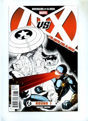 Avengers vs X-Men #1E - Marvel Cyclops vs Capt America Variant Cvr Ryan Stegman