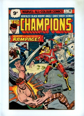 Champions #5 - Marvel 1976 - Pence - 1st Rampage