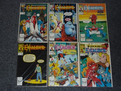 Excalibur #1 to #6 - Marvel 1988 - Complete 6 Comic Run - 1st App Widget Kylun