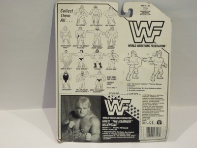 Greg The Hammer Valentine WWF - Hasbro 1991 - Series 3 - MOC - Wrestling Figure