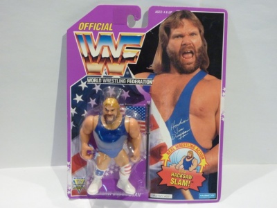 Hacksaw Jim Duggan WWF - Hasbro 1993 - Series 9 - MOC - Wrestling Figure