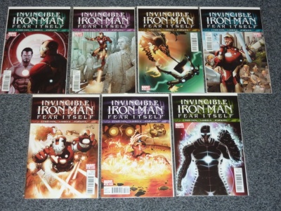 Invincible Iron Man #503 to #509 - Marvel 2011 - 7 Comic Run - Fear Itself