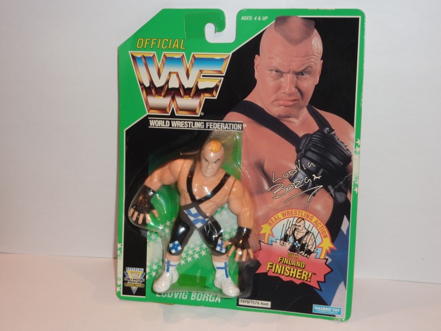 WWF WWE hasbro Ludvig Borga series 11 head Wrestling Figures. 