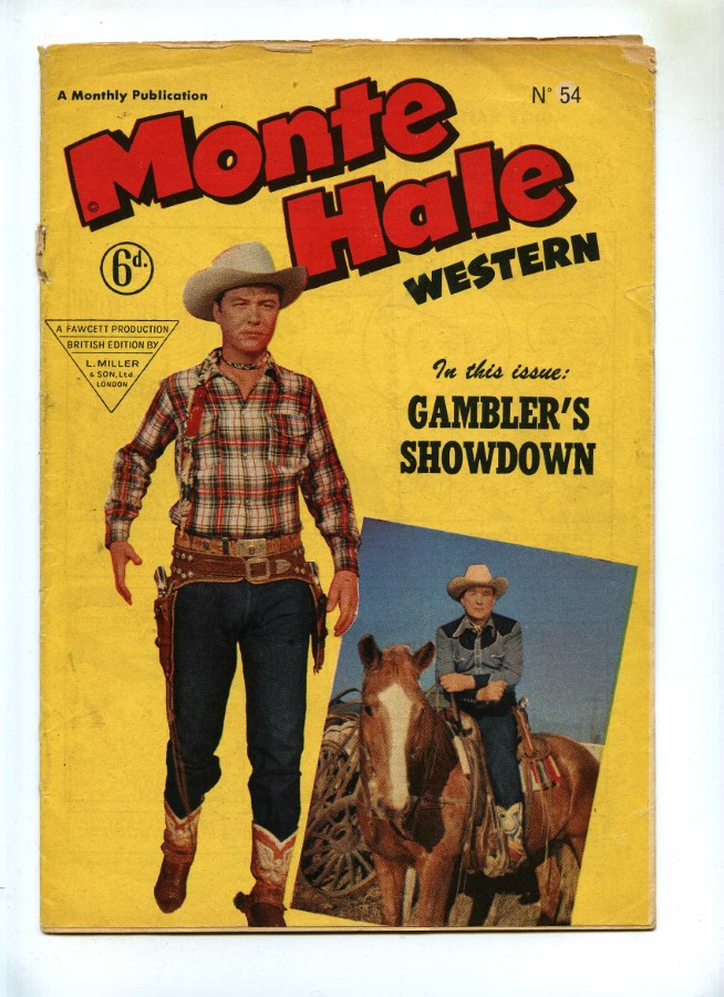 Monte Hale Western 54 L Miller 1951 Gd Vg Pence Valleycomics